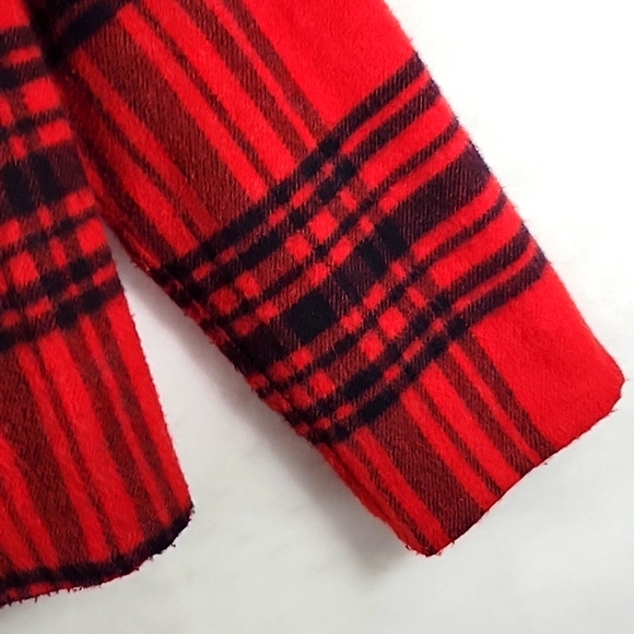 LEMON - GRASS Red And Black Paisley Snap Button Front Jacket Size M - Picture 6 of 7